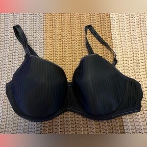 Freya Black Striped Underwire Bra 36D